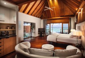 Water Villa Yatak Odası, Conrad Maldives Rangali Island